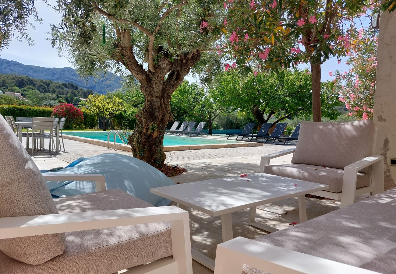 Maison à Roquevaire - Mas Lasa, piscine chauffée, tennis, grand jardin