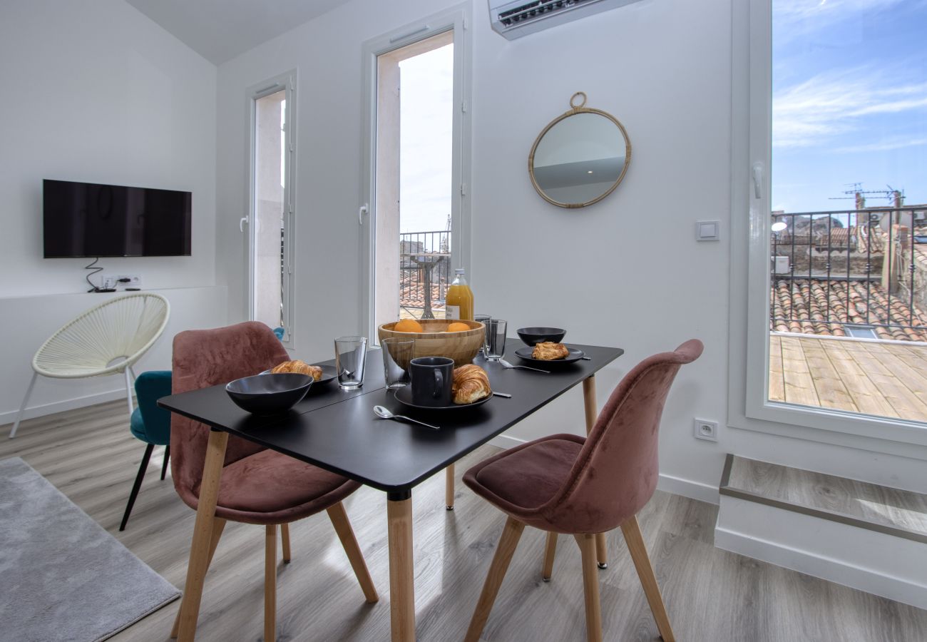 Appartement à La Ciotat - Gaio, terrasse roof top, vue mer, clim, vieux port