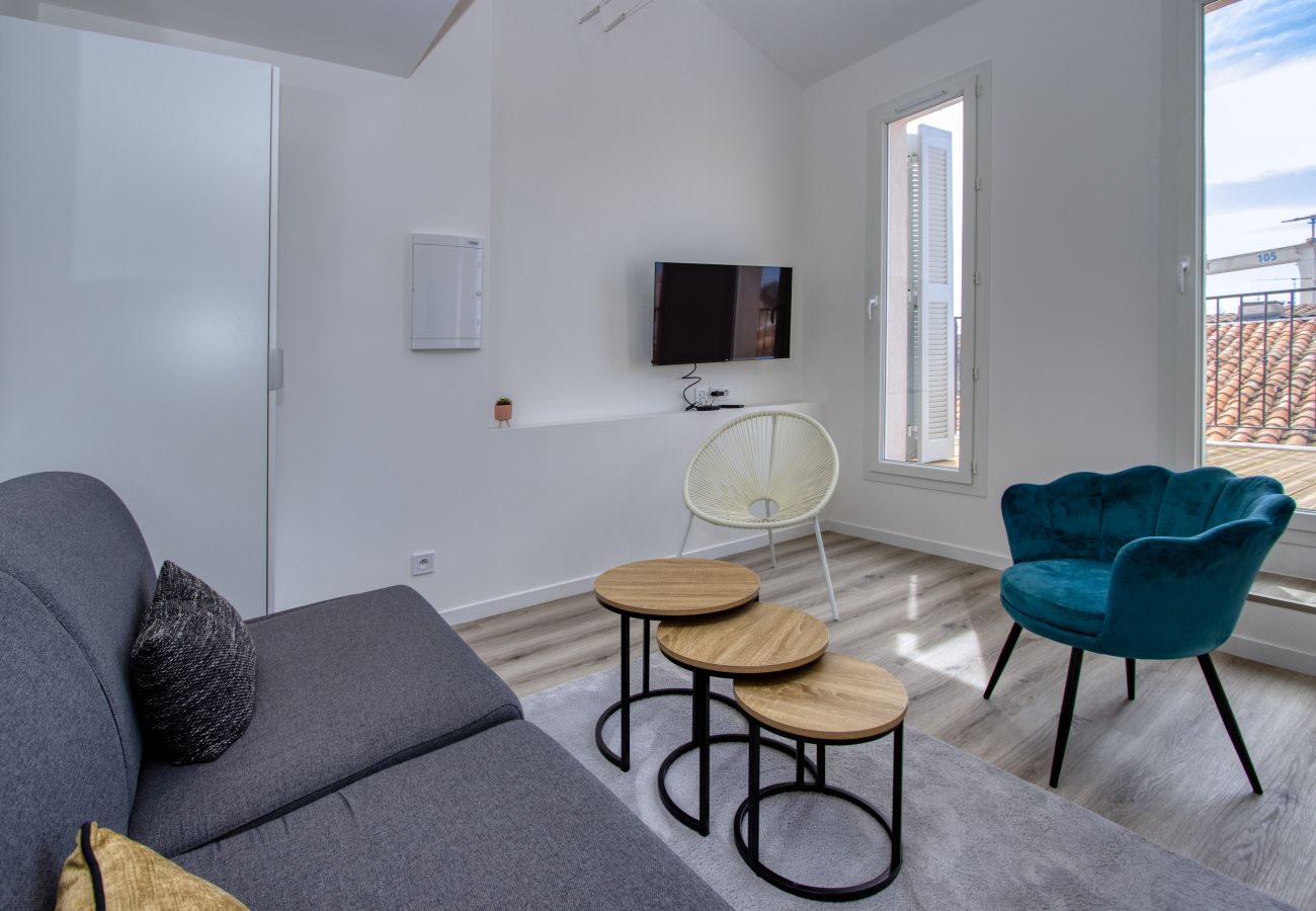 Appartement à La Ciotat - Gaio, terrasse roof top, vue mer, clim, vieux port