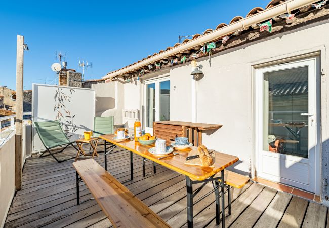 Appartement à La Ciotat - Ajoucadou, terrasse roof top, vue vieux port, clim